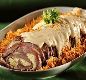 Pratos R�pidos para o Jantar Miranda - Ingredientes: Bife de picanha com queijo minas derretido, batatas fritas, salada de alface e tomate.