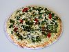 Pizzas Salgadas Francesa - Ingredientes: Mussarela, escarola, ovos e catupiry.