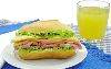 Lanches Tradicionais Americano - Ingredientes: P�o franc�s, presunto magro, queijo prato, alface, tomate, ovo frito.